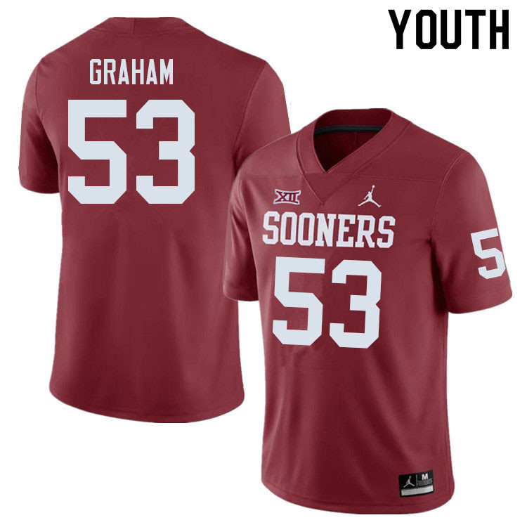 Youth #53 Darius Graham Oklahoma Sooners College Football Jerseys Sale-Crimson - Click Image to Close